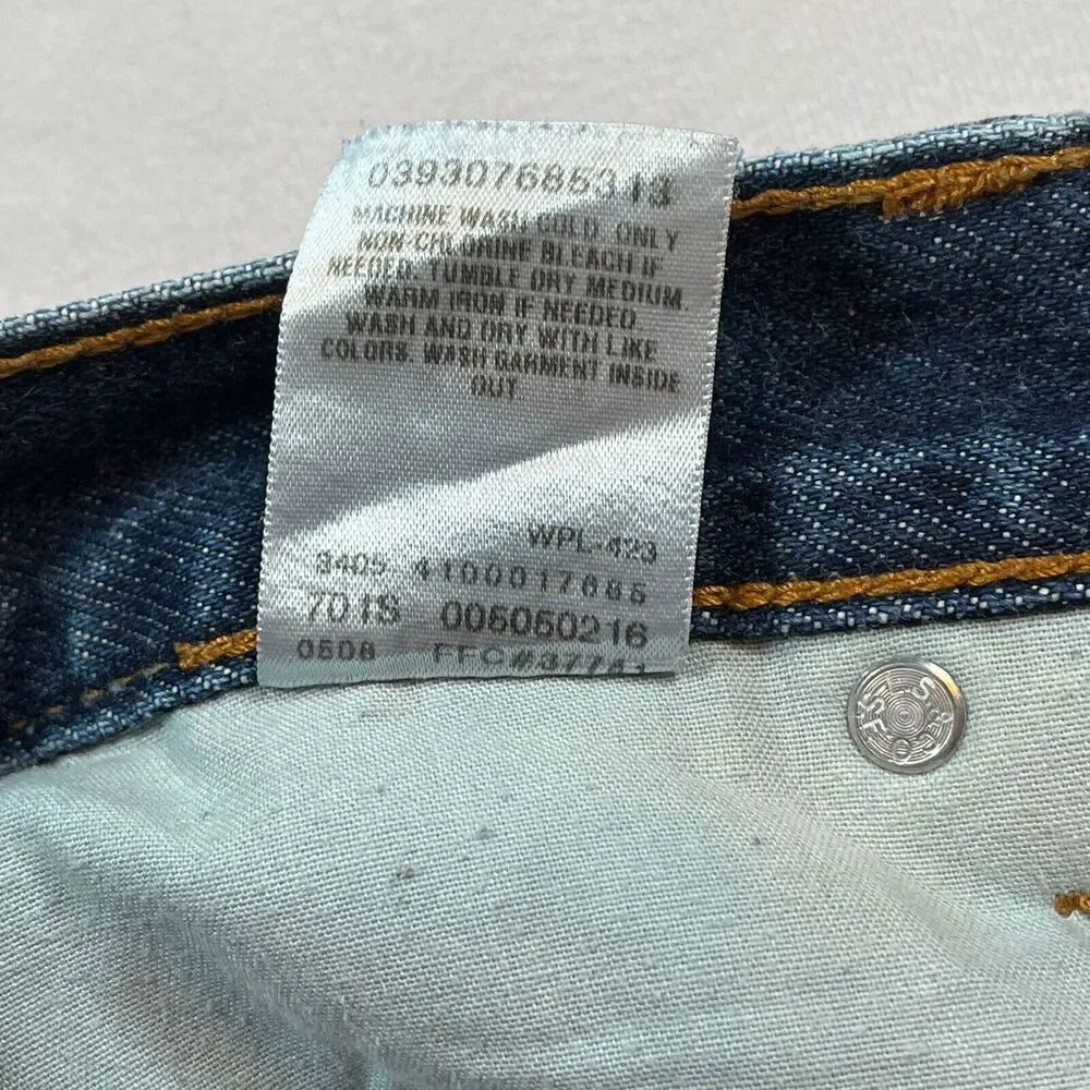 Levis 505 Jeans‎ Mens 30x30 (tagged 31x32) Regular Fit Straight Leg Dark Wash